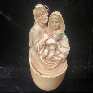 TC.  Holy Family Holy Water Font. Made in Italy